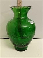 Green Crystal Vase