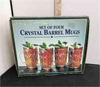 Set of 4 Crystal Barrel Mugs