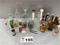 ASSORTMENT OF BOTTLES,SQUARE HEAD NAILS
