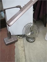 G E electric fan & desl lamp