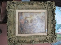 oil painting signed  HAS FANCY FRAME
