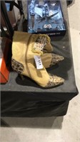 Ladies High Heel Leather Boots sz 8 1/2