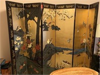 LARGE 6 PANEL CHINESE SCREEN DOUBLE SIDED NOTE