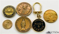 Thomas Jefferson $1 Coin, Bronze Medals, Key Chain
