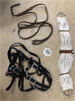 Tag #309 Reins, 32" Cinch & Halter/Headstall Combo
