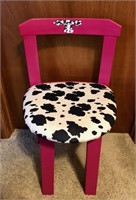 Pink Cow Print Chair