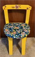Yellow Floral Print Chair