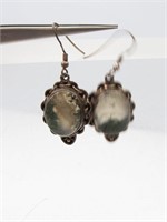 925 Silver & Stone Dangle Earrings