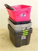 (7) Assorted Storage Totes w/ (3) Lids