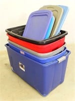 (8) Assorted Storage Totes w/ (7) Lids