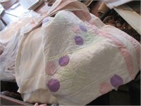 Hand stitched quilt and blanket