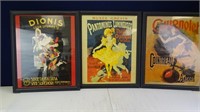(3) Vintage Circus Posters