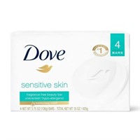 Dove, Sensitive Skin Beauty Bar, Fragrance Free, 4