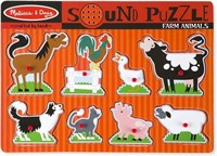 Melissa & Doug Farm Animals Sound Puzzle (Wooden