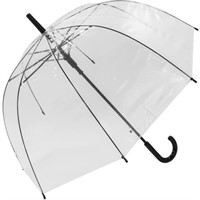 (2) Auto Clear Dome Umbrella in Black