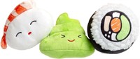 Pearhead Pet Sushi Bento Toys, Set of 3, Multiple