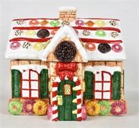 VINTAGE HOLIDAY GINGERBREAD HOUSE COOKIE JAR