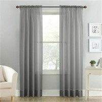 Crushed Voile Sheer Rod Pocket Window Curtain