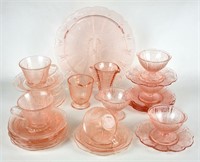 PINK DEPRESSION ERA GLASSWARE