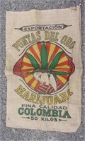 Burlap Marijuana Weed Bag Colombia