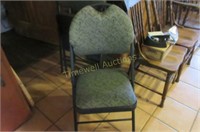 Set of four card table chairs