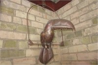 Metal hanging bird ornament