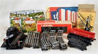 ASSORTED O GAUGE TOY TRAINS & ACCESSORIES