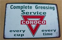 Conoco Gas Service Tin Sign 8" X 12"