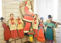 VINTAGE HOLIDAY WOOD STAKE DECORATIONS