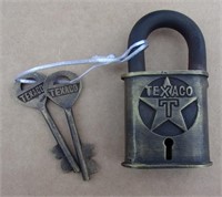 4" Texaco Pad Lock Brass