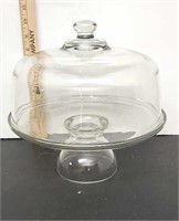Glass Cake Plate with Lid