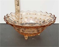 Antique 3 leg Windsor Diamond Pink bowl
