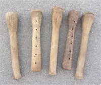 5 Vintage Wood Bobbins