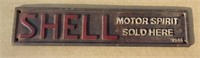 Shell Gas Cast Iron Sign 3" X 14"