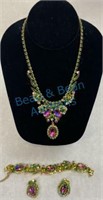 Aurora Borealis rhinestone costume jewelry
