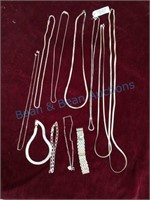 Grouping of Sterling silver necklaces and braclets