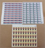 3 Full Sheets 5 Cent Stamps Unused