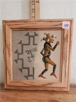 Sand painting signed
