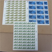 3 Full Sheets 8 Cent Stamps Unused