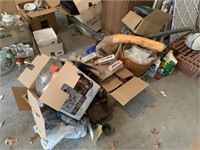 HUGE LOT OF GARAGE ITEMS W CABINET (NOTES)