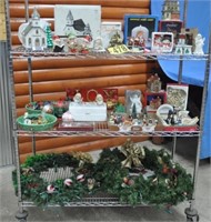 Cart of Asst. Christmas Decorations, CONTENTS ONLY