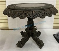Heavily carved Rosewood parlor table with d