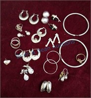 Grouping of Sterling silver earrings
