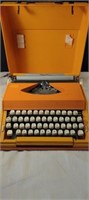 Bright Orange Vintage Portable Typewriter U16D