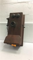 Antigue Western Electric Wooden Wall Phone K7C