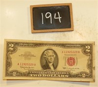 1963  $2 Red Seal Bill