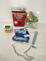 lot of hardware-door knobs, screws, etc.