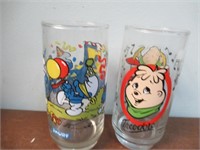 Smurf and Theodore Drinking Glasses