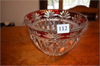 RUBY ETCHED BOWL