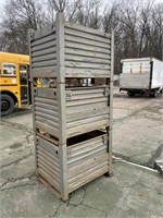 steel gaylords- stacked- good condition
